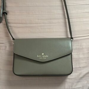 Kate Spade Gray Crossbody Bag with Envelope Flap